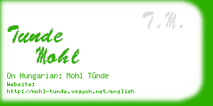 tunde mohl business card